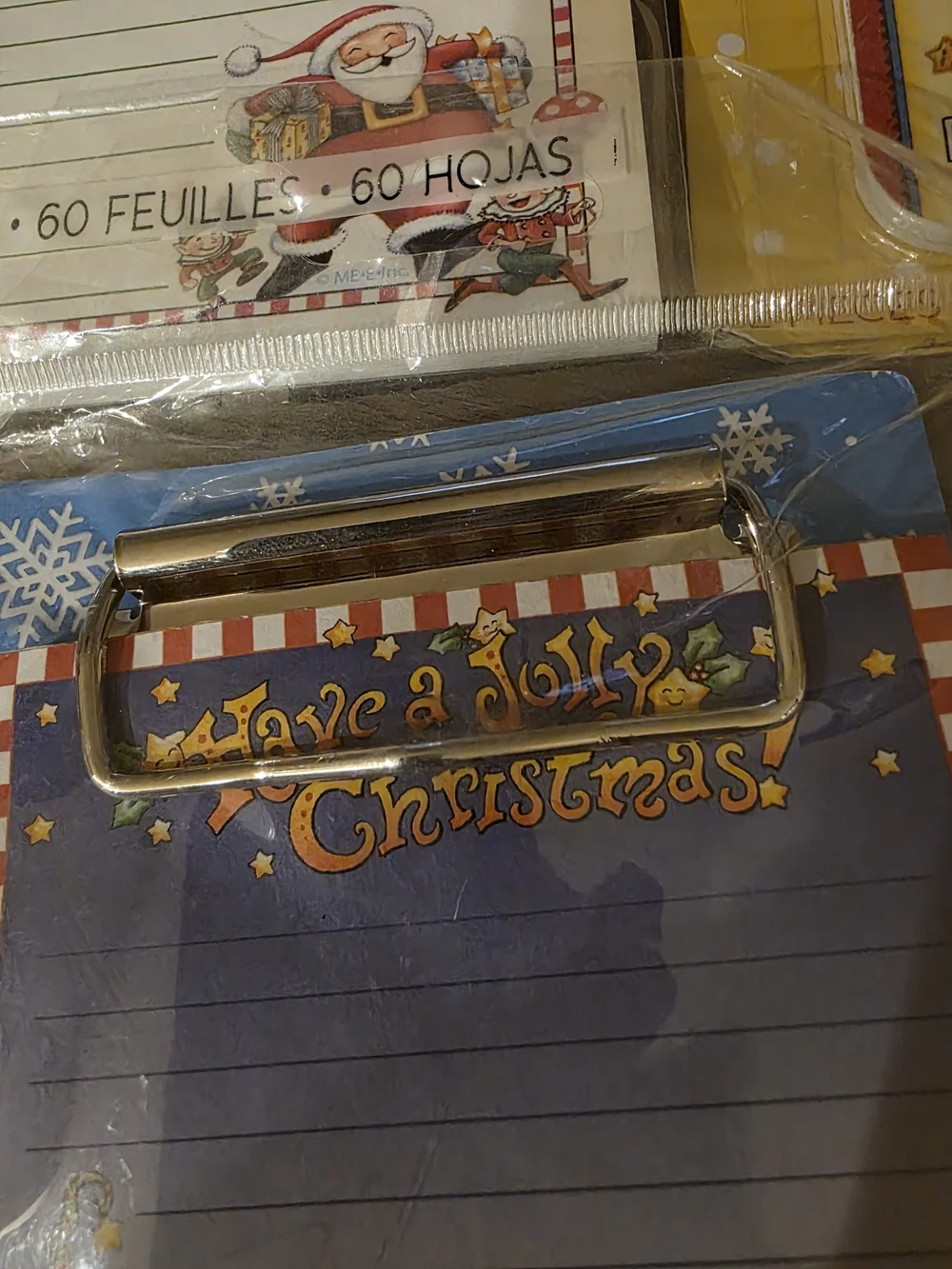 3 Piece Lot Mary Engelbreit Holiday Notepad & Mini Clipboard & 2 Emery Boards